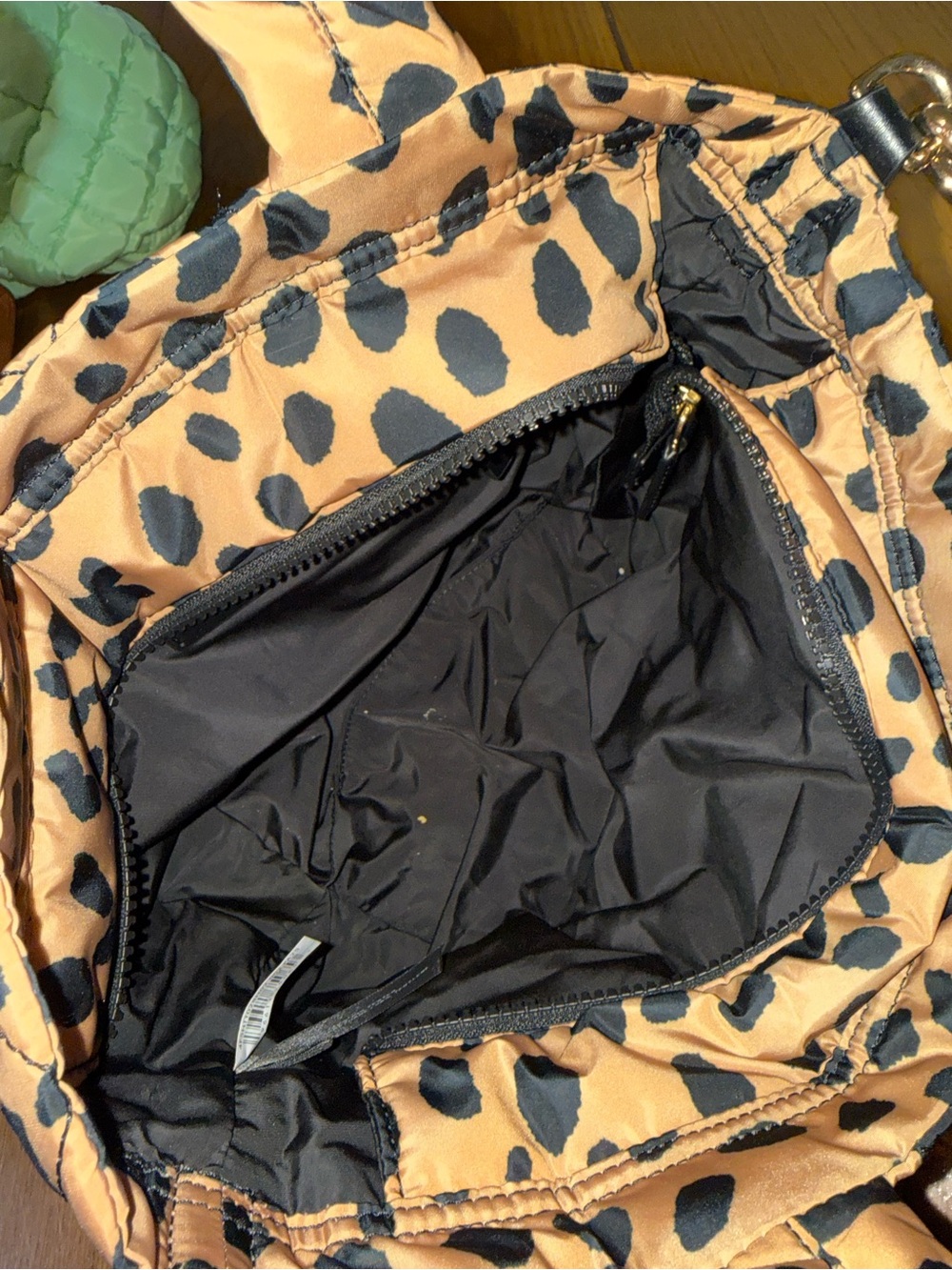 Marc Jacobs Quilted Leopard-Print Crossbody Tote in Tan and Black - Picture 3 of 4